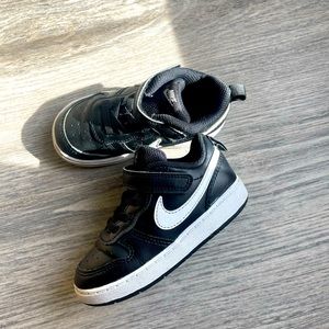 Nike Court Borough Low 2 Black and White for Toddler